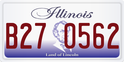 IL license plate B270562
