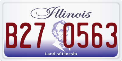 IL license plate B270563