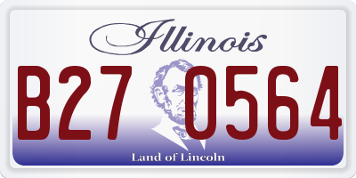 IL license plate B270564