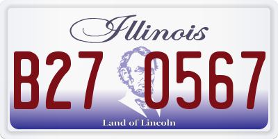 IL license plate B270567
