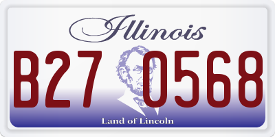 IL license plate B270568