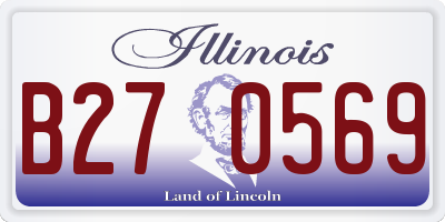 IL license plate B270569