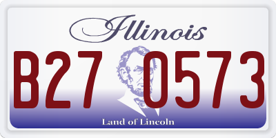 IL license plate B270573