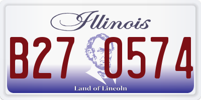 IL license plate B270574