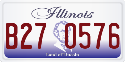 IL license plate B270576