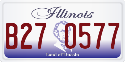 IL license plate B270577
