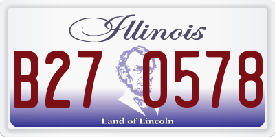 IL license plate B270578