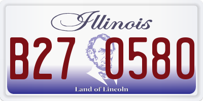 IL license plate B270580