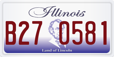 IL license plate B270581