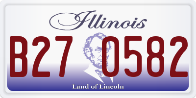 IL license plate B270582