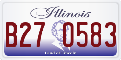 IL license plate B270583