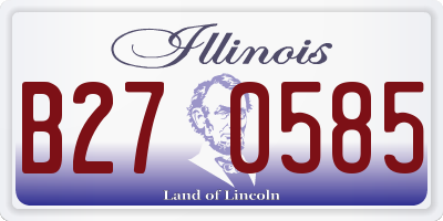 IL license plate B270585