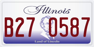IL license plate B270587