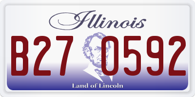 IL license plate B270592