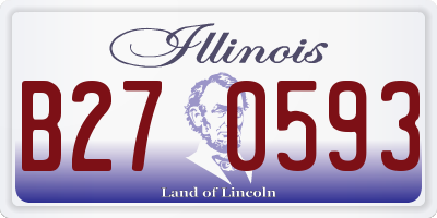 IL license plate B270593