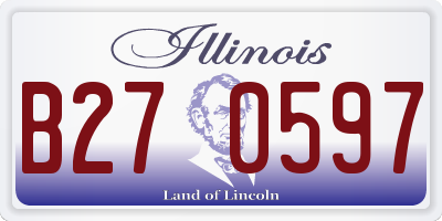 IL license plate B270597