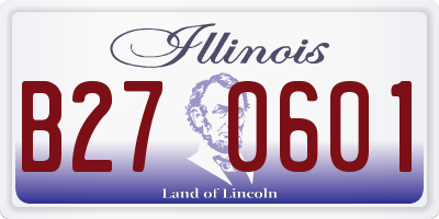 IL license plate B270601