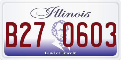 IL license plate B270603