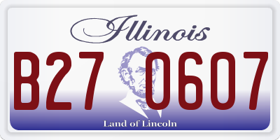 IL license plate B270607