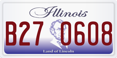 IL license plate B270608
