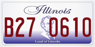 IL license plate B270610