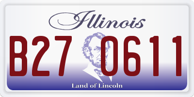 IL license plate B270611