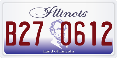 IL license plate B270612