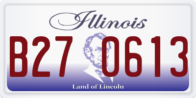 IL license plate B270613