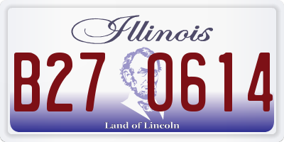 IL license plate B270614