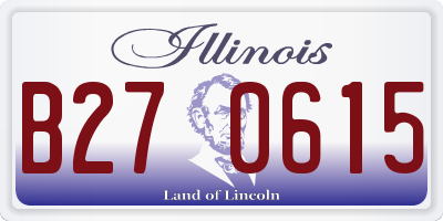 IL license plate B270615