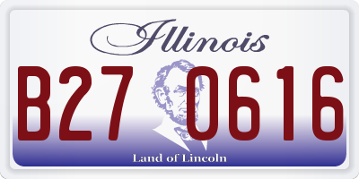 IL license plate B270616