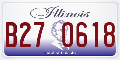 IL license plate B270618