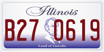 IL license plate B270619