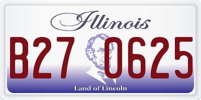 IL license plate B270625