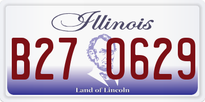 IL license plate B270629