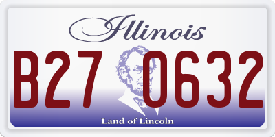 IL license plate B270632