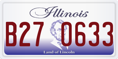 IL license plate B270633