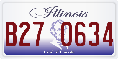 IL license plate B270634