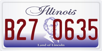 IL license plate B270635