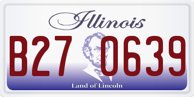 IL license plate B270639