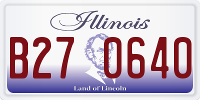 IL license plate B270640
