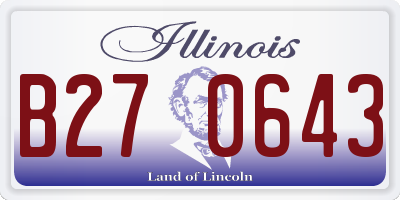 IL license plate B270643