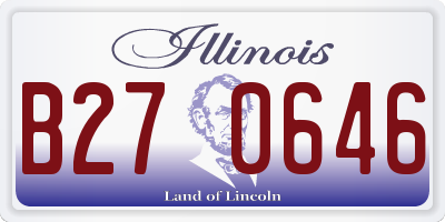 IL license plate B270646