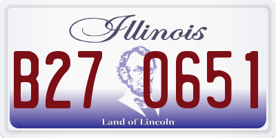 IL license plate B270651