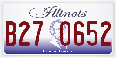 IL license plate B270652