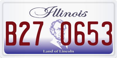 IL license plate B270653