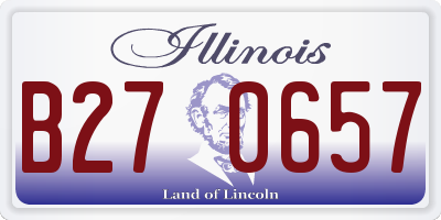 IL license plate B270657