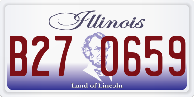 IL license plate B270659