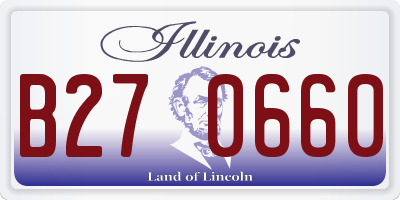 IL license plate B270660