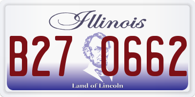 IL license plate B270662